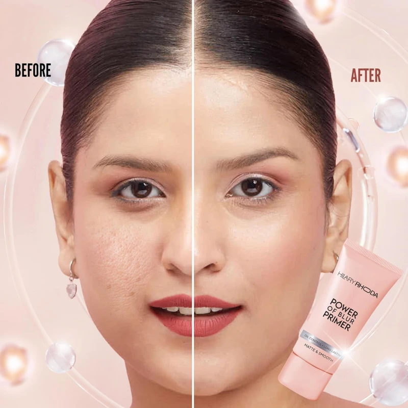 HR Power of Blur Primer for face | Primer | Makeup Primer | HR Primer | Silicone-Based & Pore Filling | Matte Finish, Oil Control, Waterproof & Vitamin Enriched | 30ml | HR P07 Primer - Thumbnail 7
